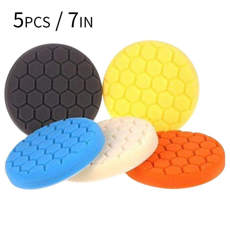 Thumbnail: 3/4/5/6/7inch Car Polishing Pad Kit Buffing Buffer Sponge Polishing Pad Self-Adh