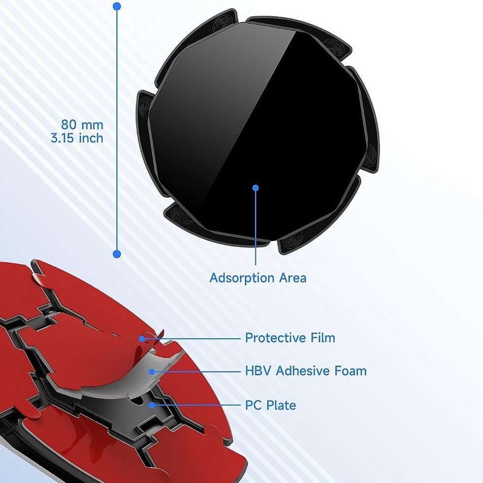 Thumbnail: Dashboard Mounting Pad Disc for Suction Cup Car Phone Mount Adhesive Sticky Phon