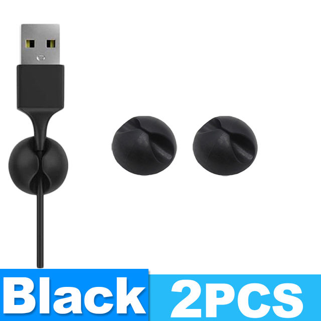 Thumbnail: Car USB Cable Organizer Self-Adhesive Cable Bracket Cable Clamp Silicone Cables