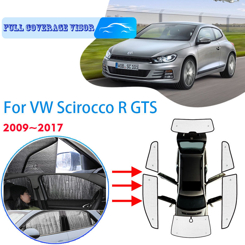 Car Full Coverages Sunshades For VW Volkswagen Scirocco R GTS 2009~2017 2015 201