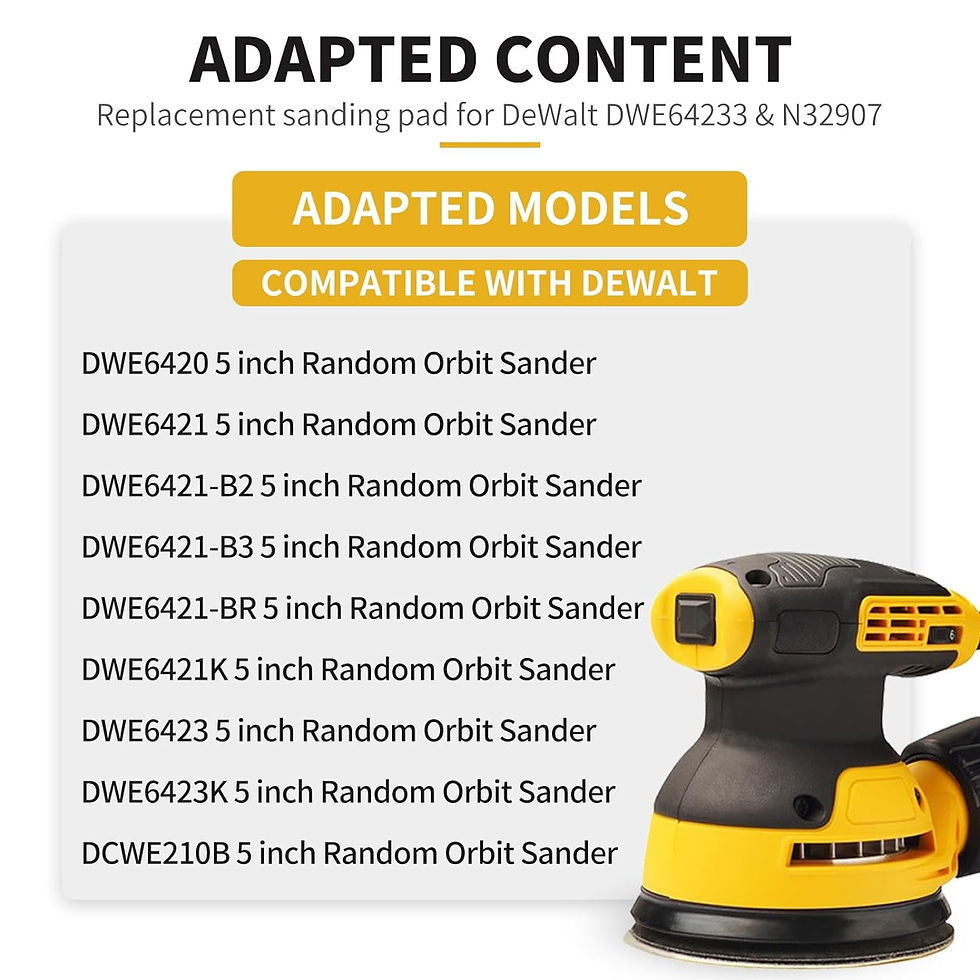 Thumbnail: Sander Pad  for Dewalt 2-Pack: 5" 8-Hole Hook and Loop Replacement Pads for..