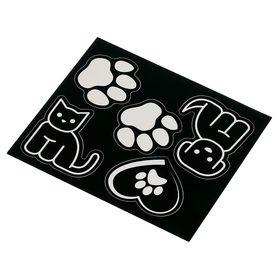 Thumbnail: Auto Drive Pet Vinyl Car Decals – Stylish Black & White Design for Vehicle Decor