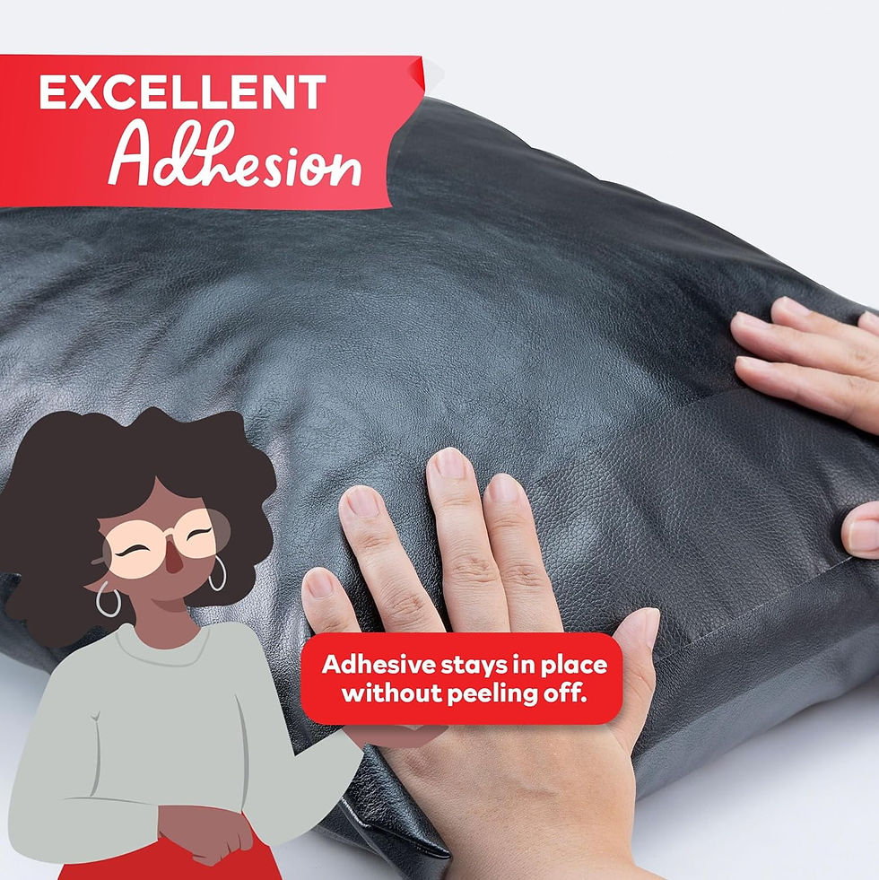 Thumbnail: XFasten Leather Tape, Black, 3" x 60 Inches, Repair Patch