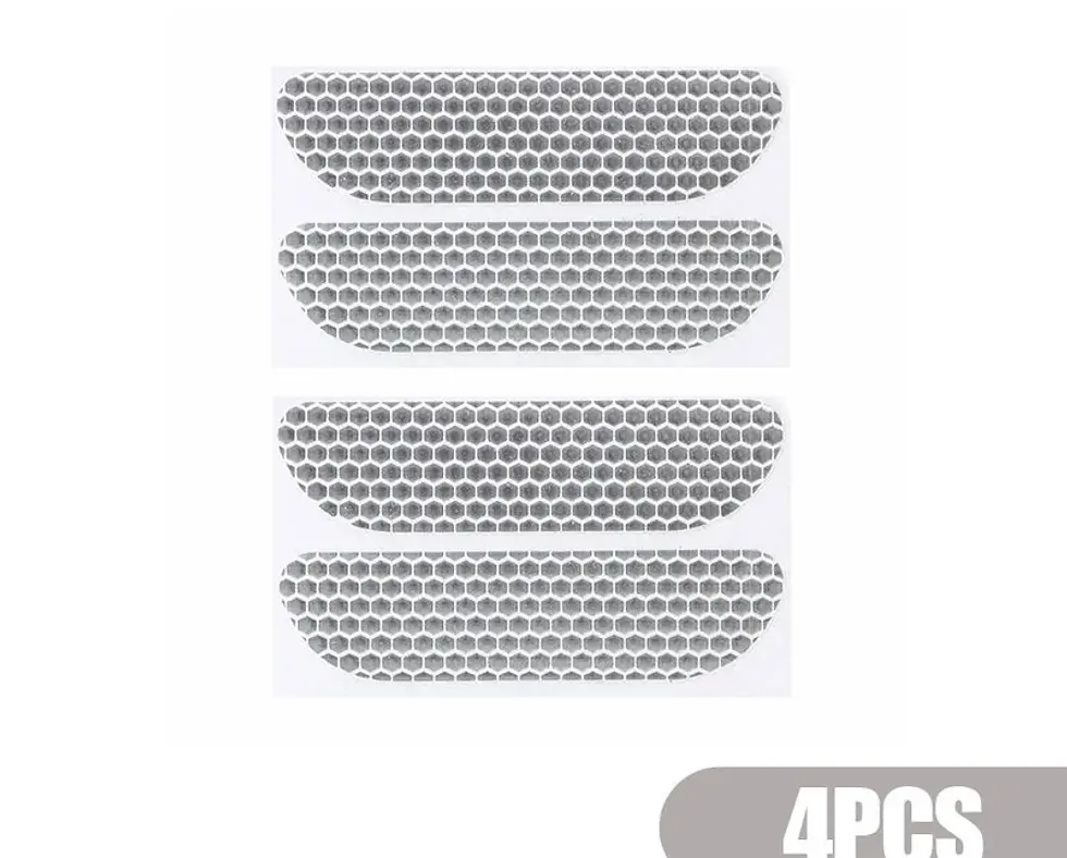 Thumbnail: 4pcs Reflective Warning Car Stickers Auto Door Edge Wheel Eyebrow Sticker Decal