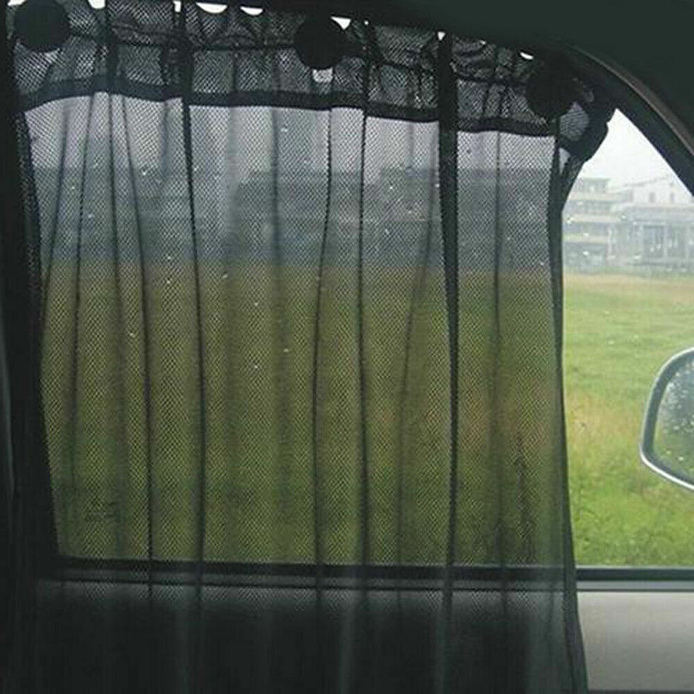 Thumbnail: 2Pcs Car Bus Sun Shade UV Protection Side Mesh Curtain With Suction Cup