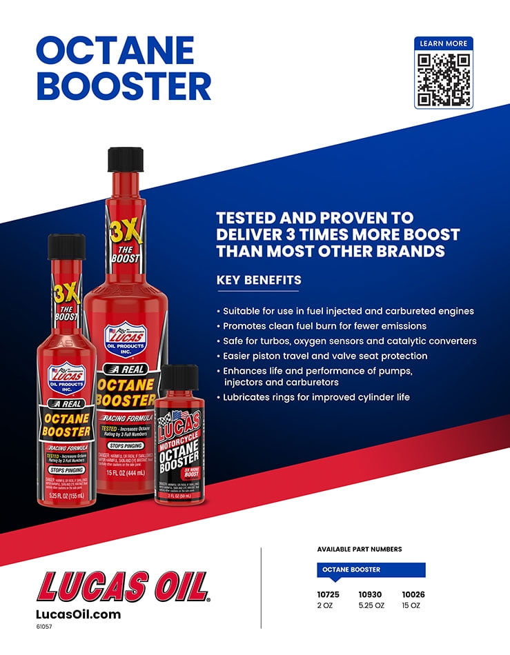 Thumbnail: Lucas Oil 10026 Fuel Treatments, Octane Booster Bottle, 15 Ounce Bottle 0.9..