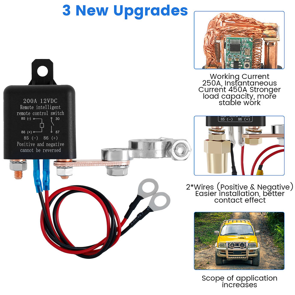 Thumbnail: Remote Battery Disconnect Switch 12V 200/250A Remote Control Battery Switch Rela
