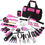 Thumbnail: Pink Tool Set - 207 Piece Lady's Portable Home Repairing Tool Kit made from..