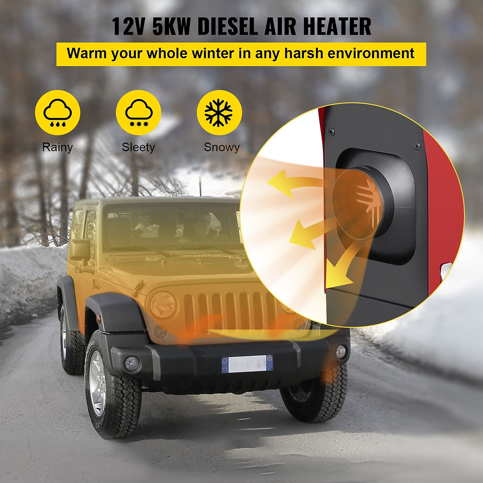 Thumbnail: BENTISM 12V 5kW Diesel Air Heater with LCD Remote Muffler