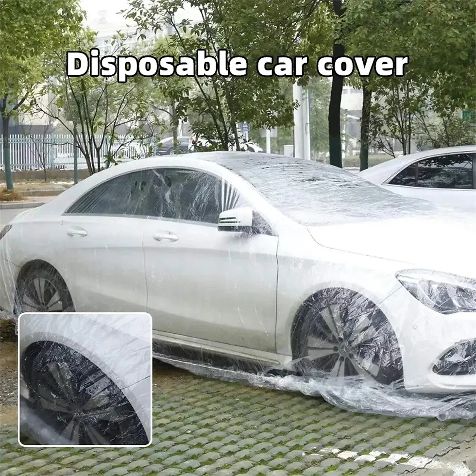 Thumbnail: Disposable Transparent Car Clothing Cover Dustproof Rainproof Transparent Paint