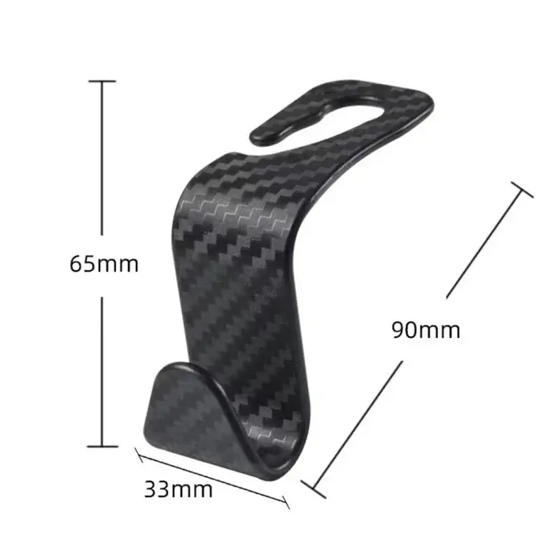 Thumbnail: 1/2Pcs Double Head Hooks Car Seat Back Headrest Hanger Car Bag Pouch Clothes Han