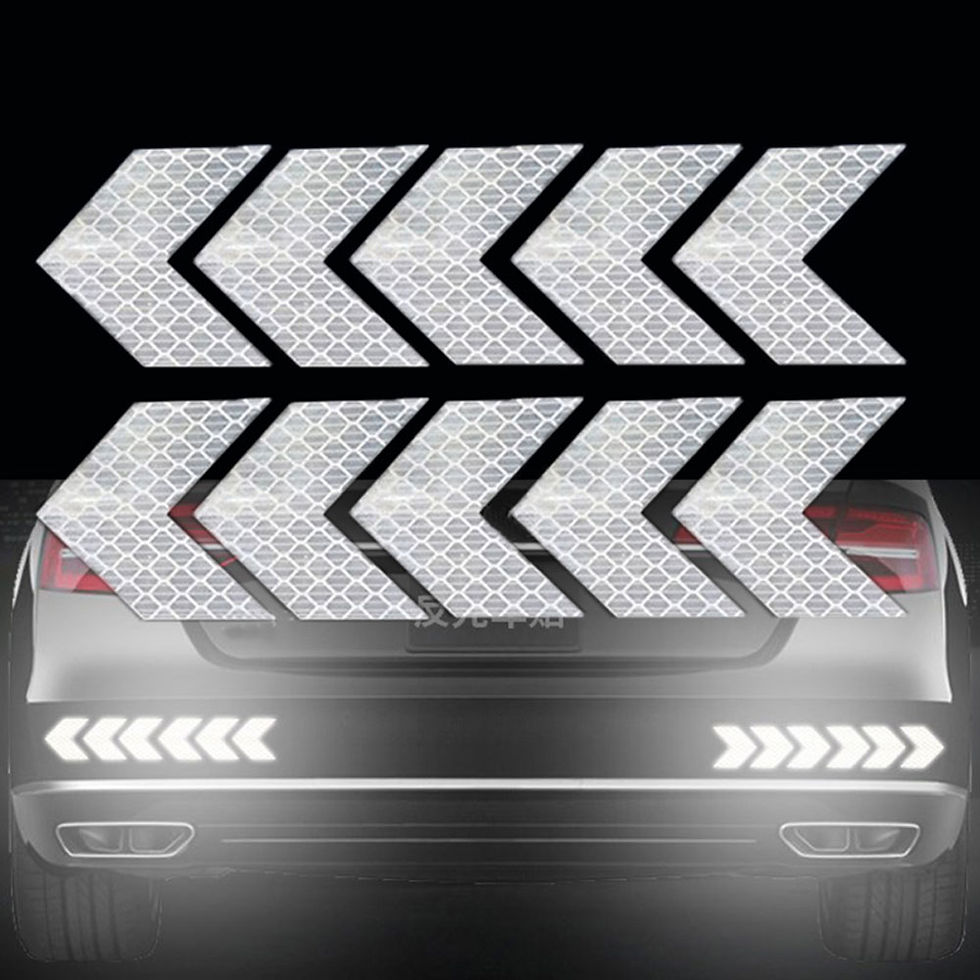 Thumbnail: 10 Pcs/Set Car Sticker Reflective Arrow Sign Tape Warning Safety Sticker for Car