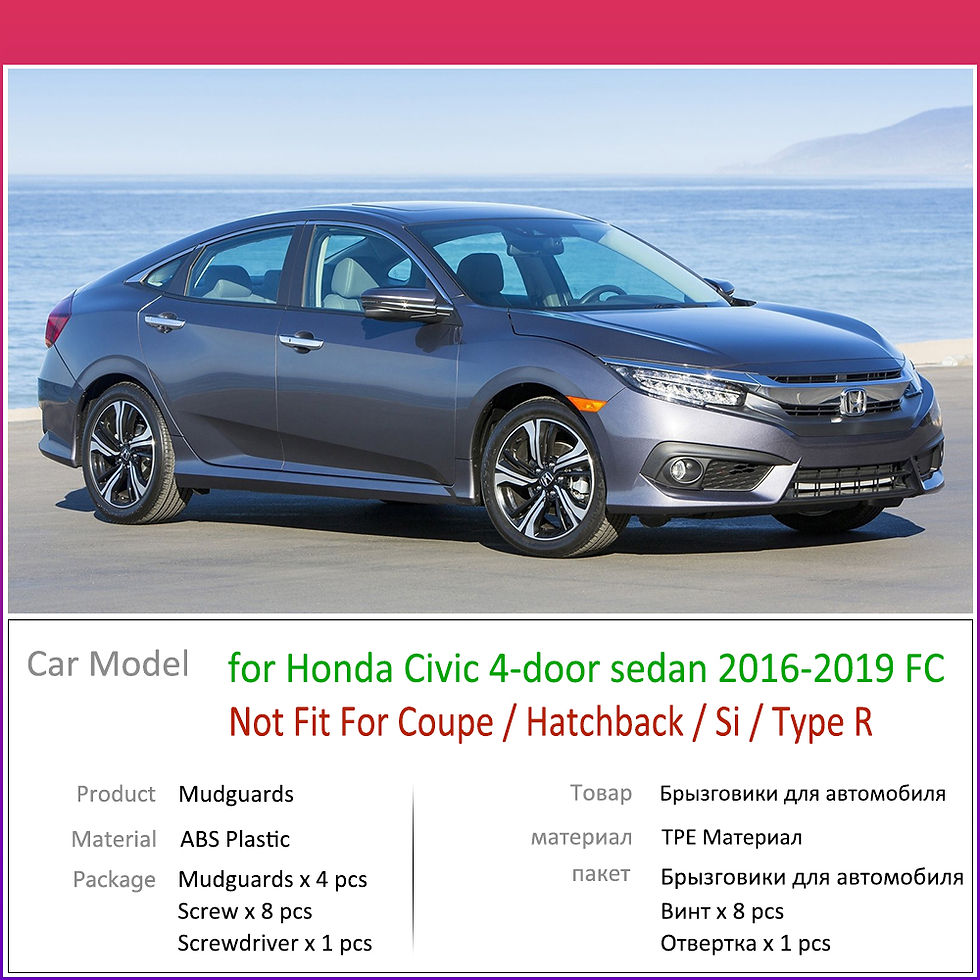 Thumbnail: Car Mudflap for Honda Civic FC FC1 FC2 FC5 10th 2016 2017 2018 2019~2022 Fender