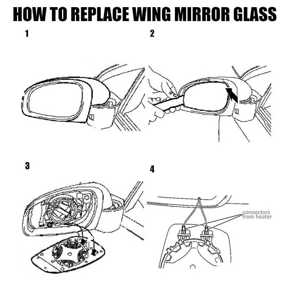 Thumbnail: For Volkswagen GOLF MK4 JETTA BORA PASSAT B5 Left Side Exterior Mirror Glass Hea