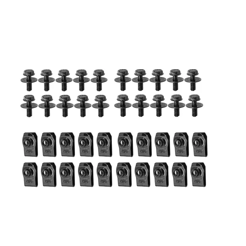 Thumbnail: Car Body Bolts U Type Nut Clips M6 Automobile Bumper Fender Rivet Engine Cover U
