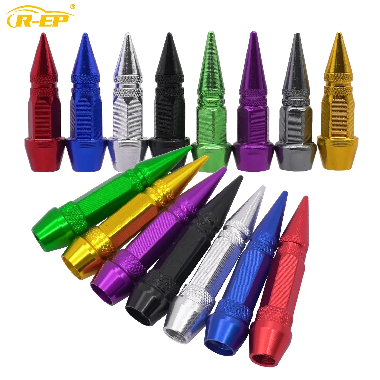 R-Ep Tire Valve Caps 4pcs Universal Fits for Car Motorcycle Bike Wheel Tires