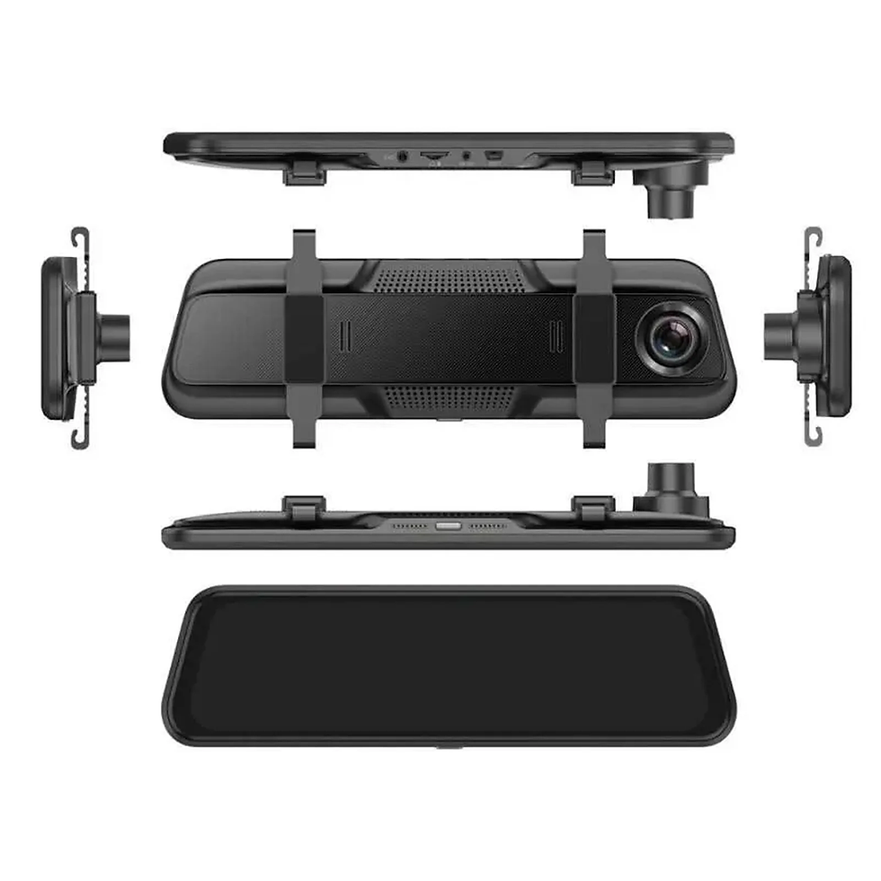 Thumbnail: Dash Camera, 10" 1080P Mirror Dash Cam with Full Touch Screen,Backup Camera Rear