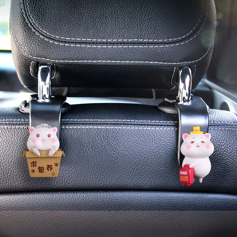 Thumbnail: Cartoon Pig Duck Rear Seat Back Hook Headrest Holder Storage Hanger Multi-functi