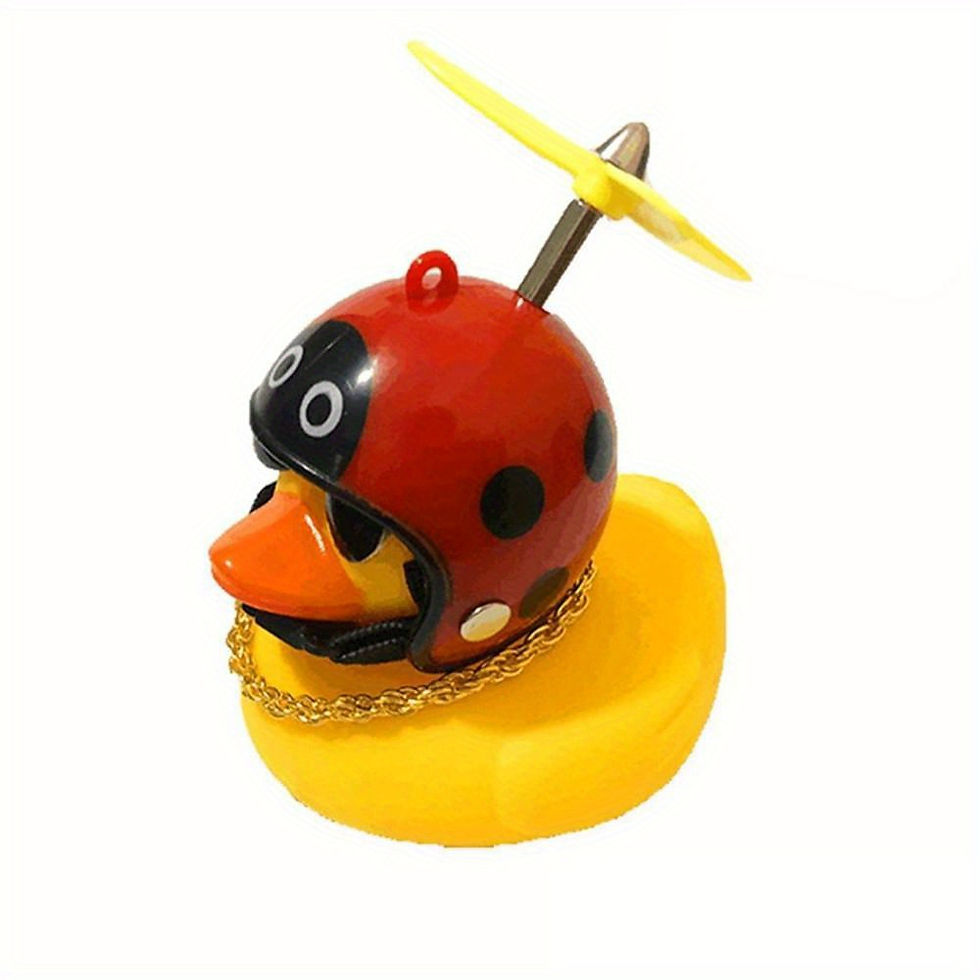 Thumbnail: Cute Little Yellow Duck Helmet Breaking Wind Little Yellow Duck Laptop Sticker R