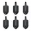Thumbnail: UV-protected & weatherproof 6pcs Black Car EVO-Style PP Roof Shark Fins Spoiler