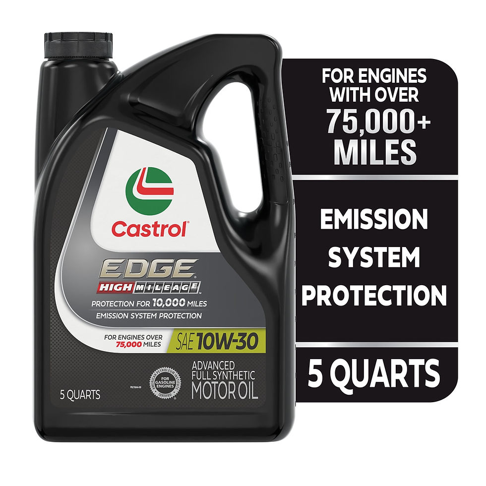 Thumbnail: Castrol EDGE High Mileage 10W-30 Advanced Full Synthetic Motor Oil, 5 Quart..