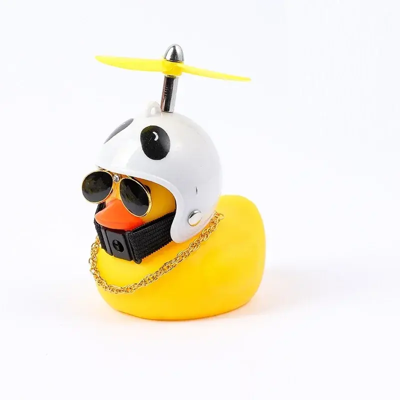 Thumbnail: Car Bicycle ornament Small Yellow Duck Airscrew Helmet Duck Ducky Bicycle Wind M