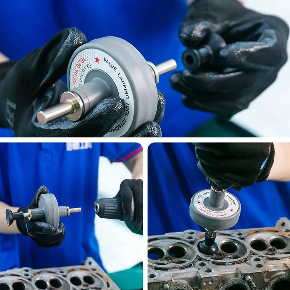 Thumbnail: Universal Valve Lapping Tool Attachment With 5 Suction Plates for Shank Grinding