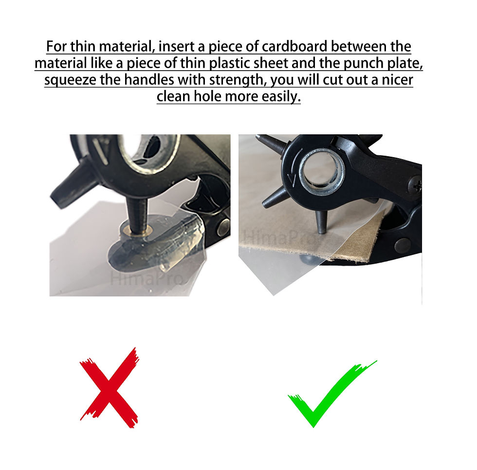 Thumbnail: HimaPro Leather Hole Punch Rotary Puncher for Belts, Dog Collars, Saddles, ..