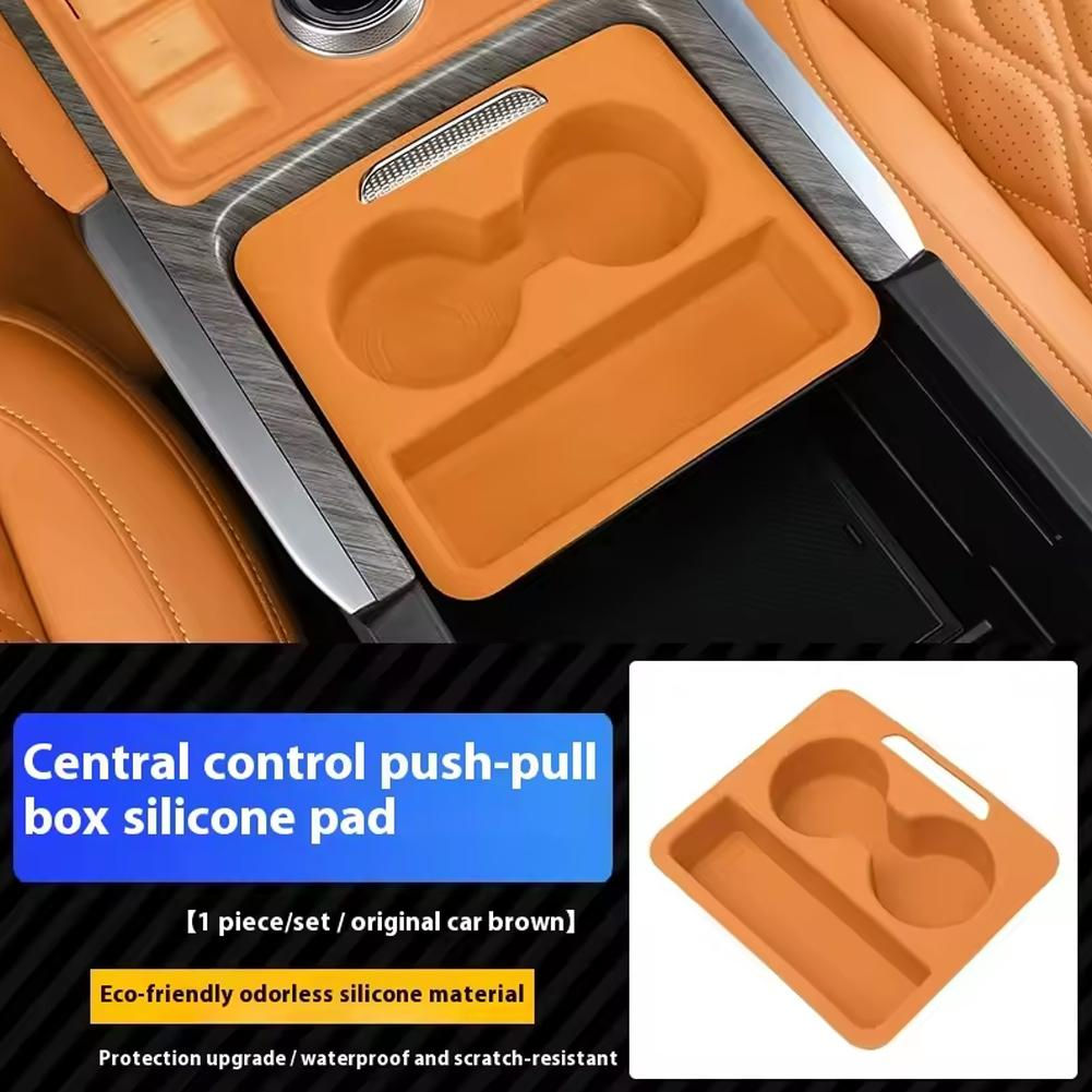 Armrest Storage Box Car Center Console Push-pull Box Silicone Pad Fit for Tank 5