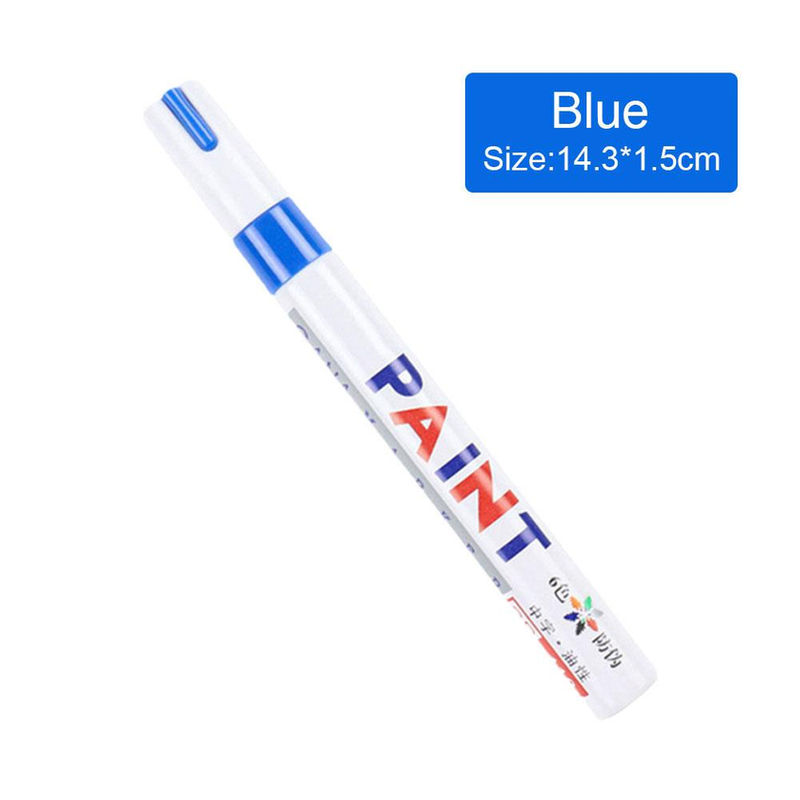 Thumbnail: 3pcs White Paint Pen Paint Markers Waterproof Car Tyre Oil-Based Paint Pen Set Q