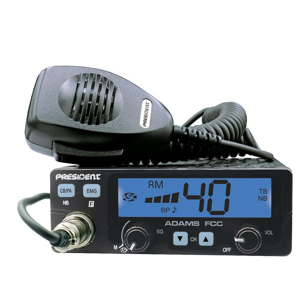 Thumbnail: President Electronics Adams Black Compact FCC 40 Channel CB Radio