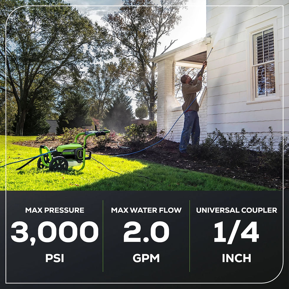 Thumbnail: Greenworks 3000 PSI 2.0 Max GPM TruBrushless Electric Pressure Washer (Moto..