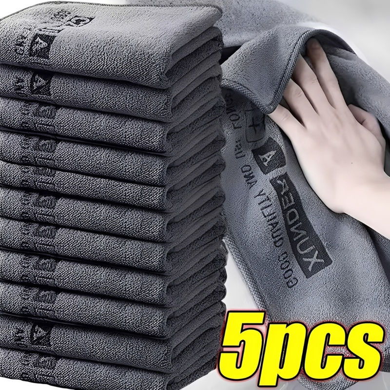 Multi Purpose Car Wash Microfiber Towel Double Sided Thick Cleaning Cloth Super