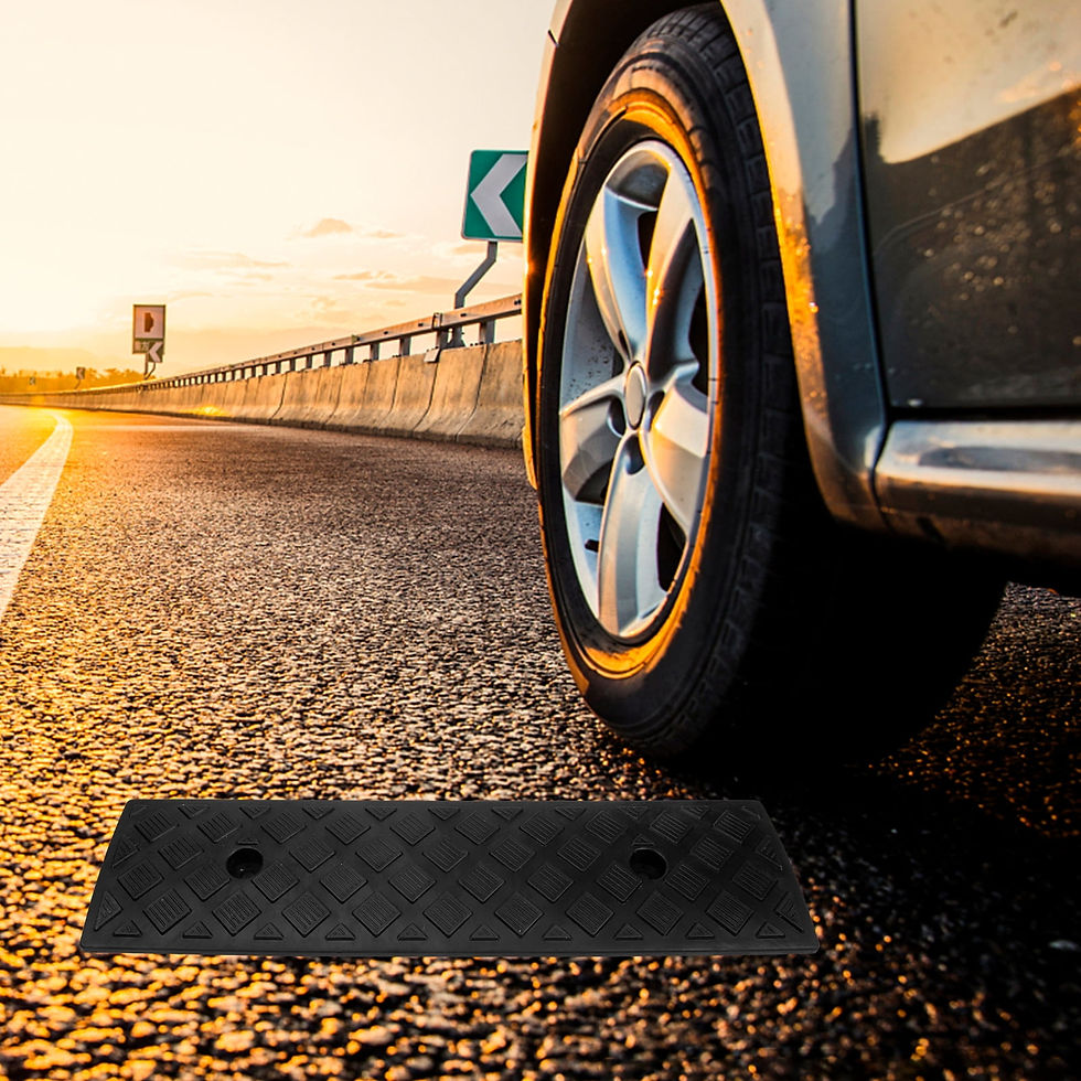 Thumbnail: Plastic Curb Ramps Threshold Ramp Slope Ramp for Driveway Car Motorcycle Lo..
