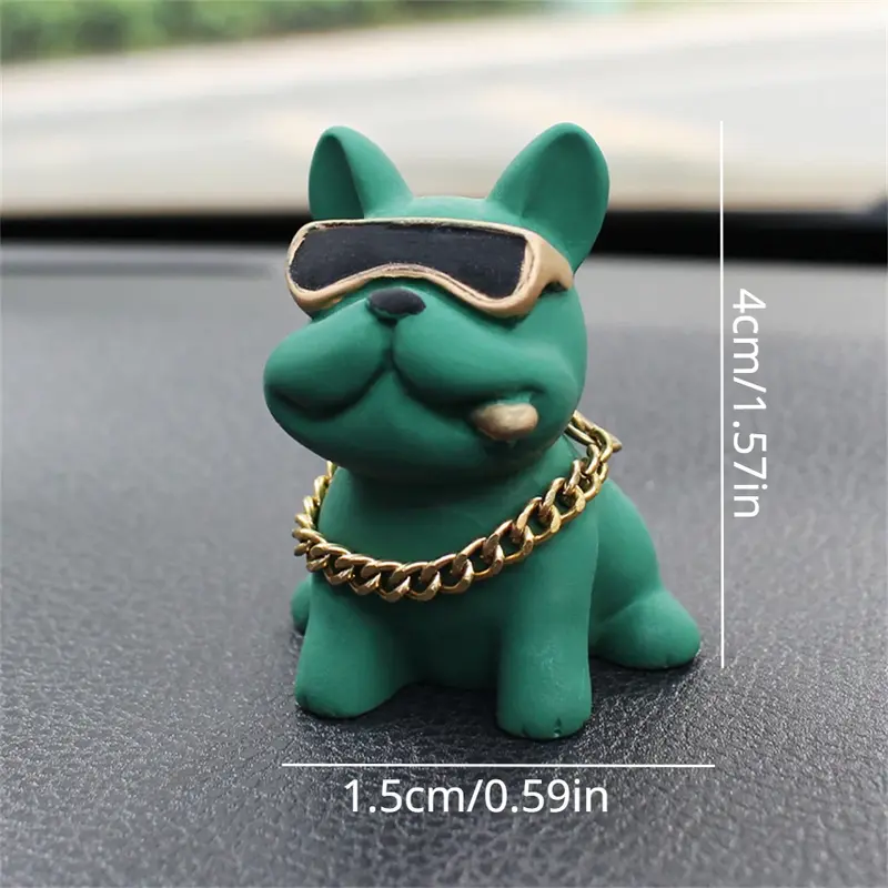 Thumbnail: Wear-resistant Bulldog Car Ornaments Feel Comfortable Resin Material Car Dashboa