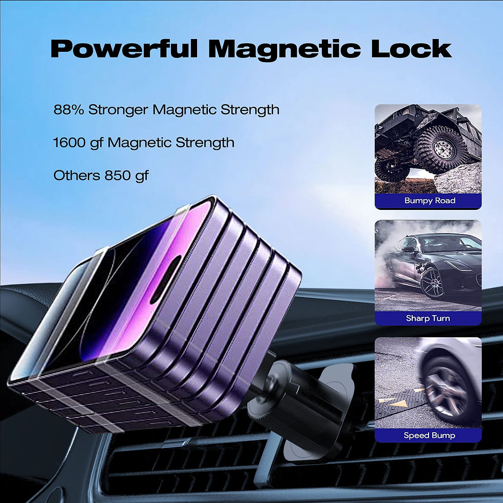 Thumbnail: Magtalent for Magsafe Car Mount Charger, 15W Magnetic Wireless Car Charger ..