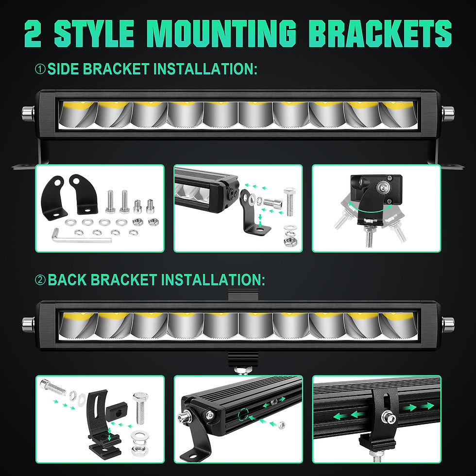 Thumbnail: 12'' 23'' 33'' Inch 30W 60W 90W Off Road LED Light Bar Straight White Work Light