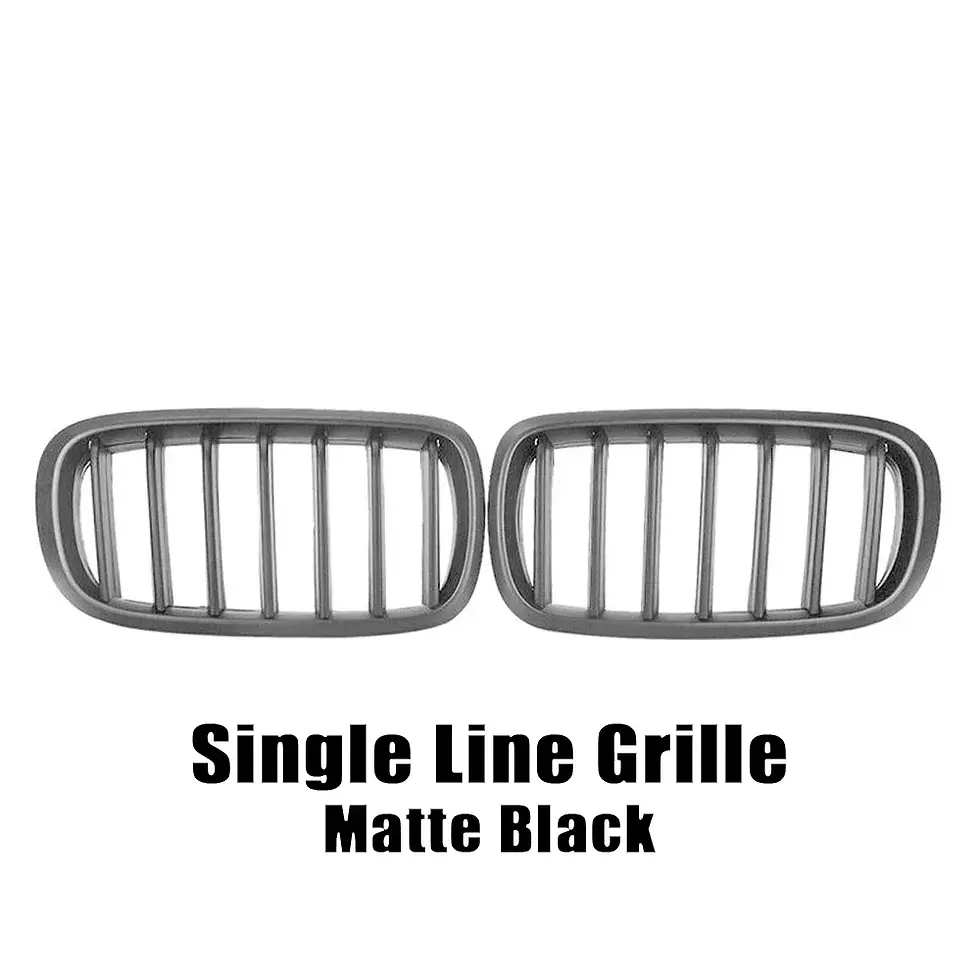 Thumbnail: XVIP Black Double Line Style Front Bumper Racing Grilles For BMW X5 F15 X6 F16 2