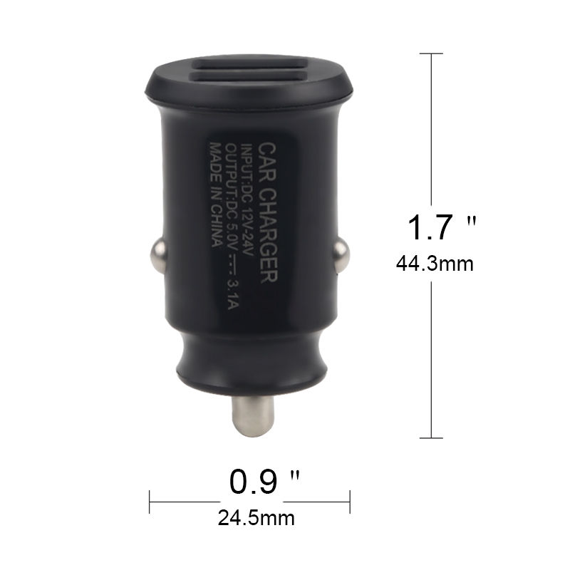 Thumbnail: Mini Car Charger Dual USB Ports Fast Charge Car Adapter Phone Charger For iPhone
