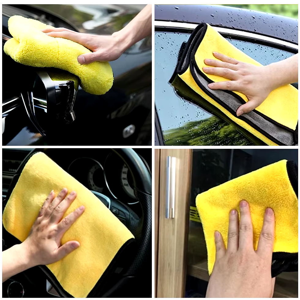 Thumbnail: 5/10Pcs Microfiber Car Wash Towels Double Layer Drying & Cleaning Cloths (E)