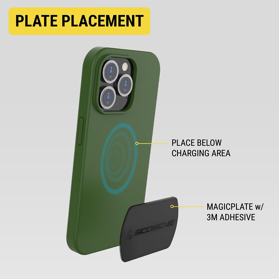 Thumbnail: Scosche MPLT44THK2-BP0 MagicMount Phone Replacement Plate Kit w/ Extra Stre..