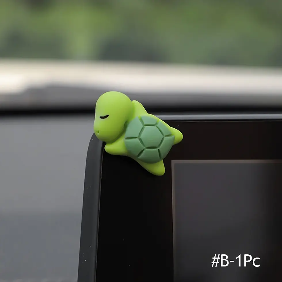 Thumbnail: 6/1pcs Car Cartoon Animal Sleeping Ornament Computer Screen Decor Auto Center Co