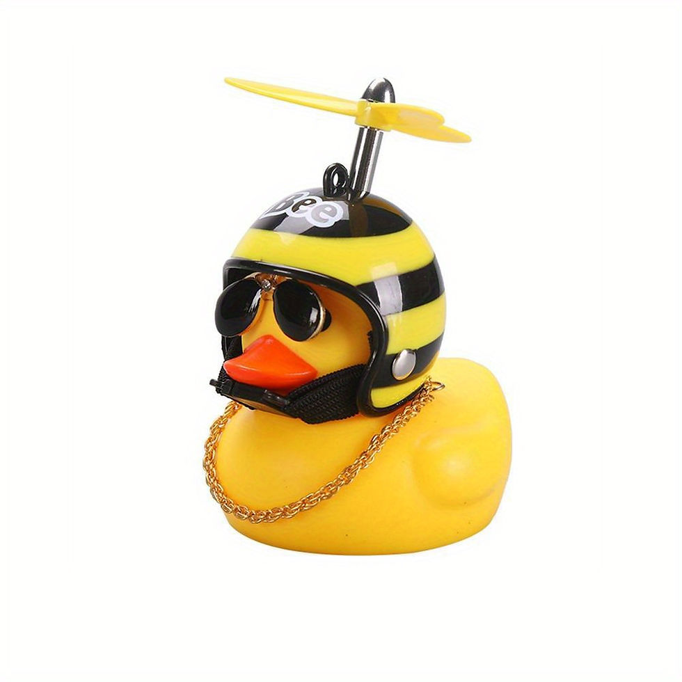 Thumbnail: Cute Little Yellow Duck Helmet Breaking Wind Little Yellow Duck Laptop Sticker R