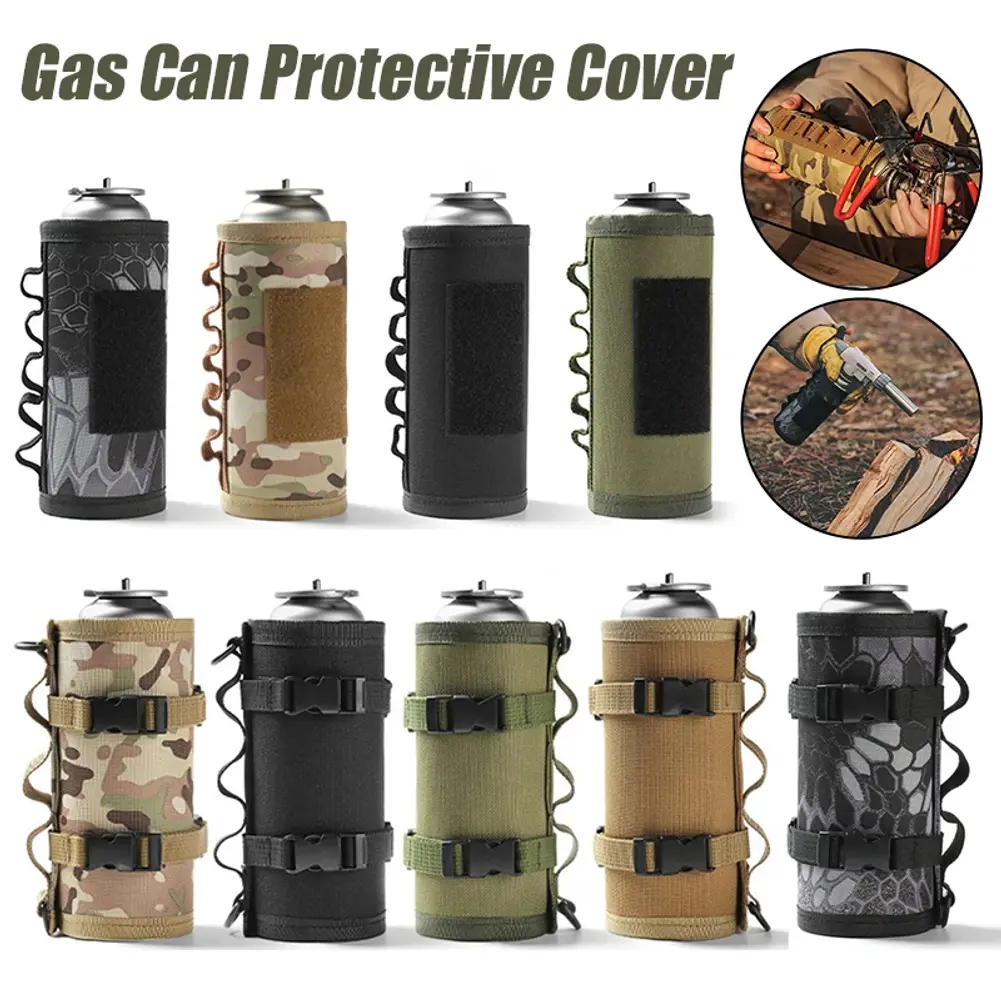 Camping Gas Can Protective Cover Tactical Fuel Cylinder Sleeve Outdoor Gas Tank