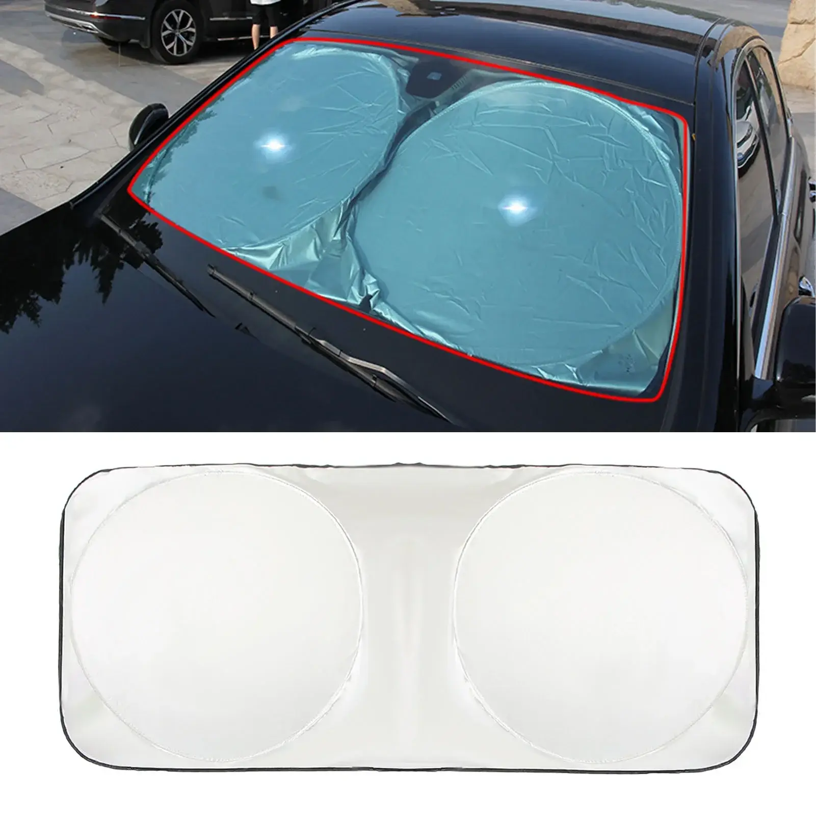 Universal Car Front Windshield Sunshade UV Protection Sunscreen Sun Shade 150x70