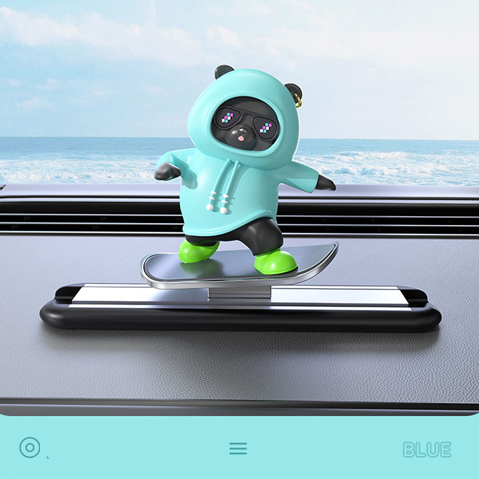 Thumbnail: New Upgraded Skateboard Bear Car Ornaments Silent Sliding With Driving Cute Doll
