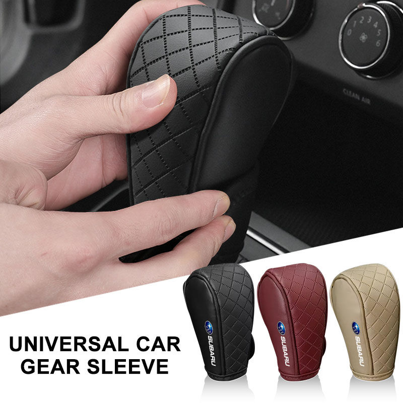 Car Shift Handle Cover Leather Shift Knob Decor Protective For Subaru Legacy LEV