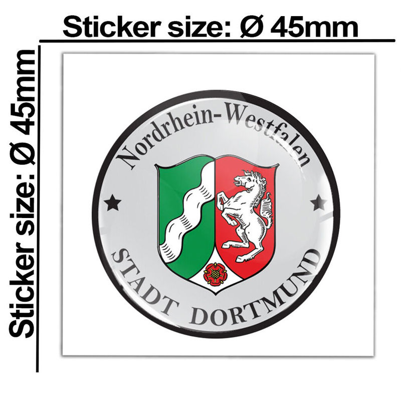 3D Gel License Plate Registration Sticker German Berlin Dome Sticker Nordrhein W