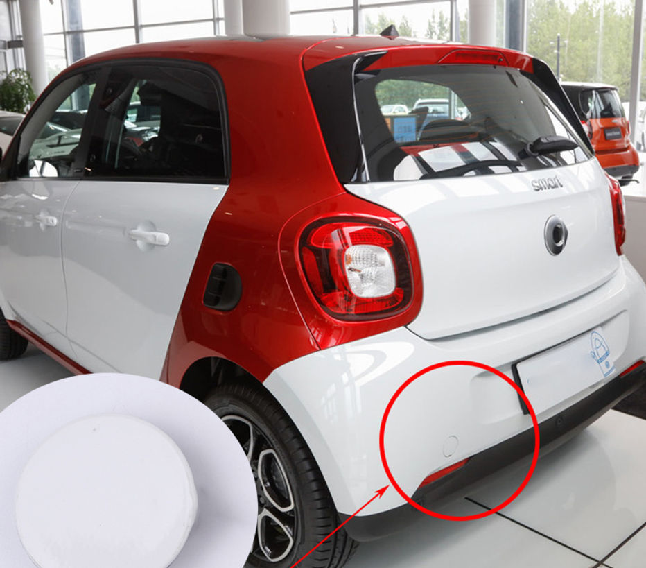 Car Front And Rear Bumper Trailer Hook Hole Plastic Cover For Smart 453 Fortwo F