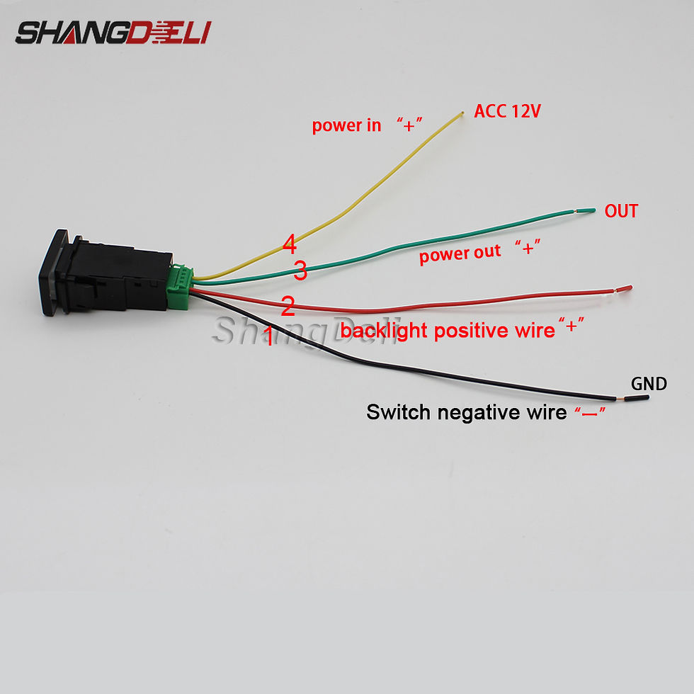 Thumbnail: Car LED Light DRL Power On Off Rearview Mirror Heating Button Front Fog Light Fo